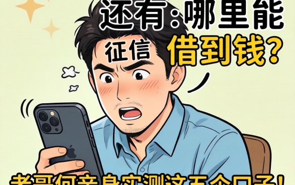 手机查完征信一脸懵，还有哪里能借到钱？老哥们亲身实测这五个口子！