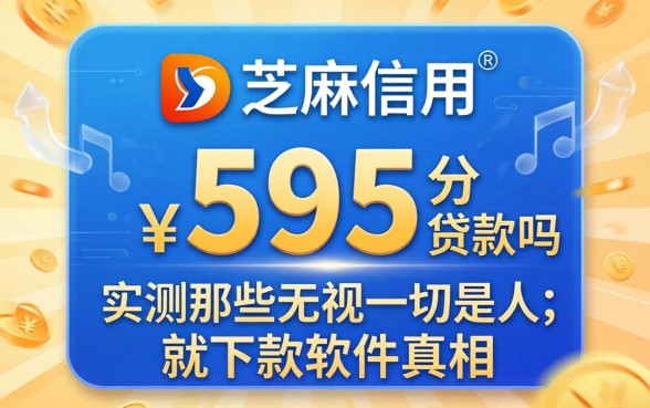 我芝麻信用595分贷款吗，实测那些无视一切是人就下款软件的真相