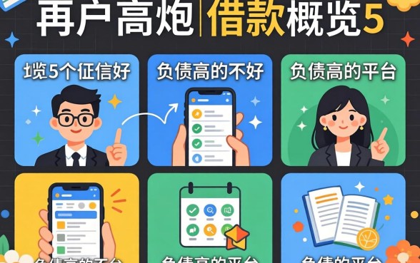 黑户高炮借款，概览5个征信不好负债高的平台