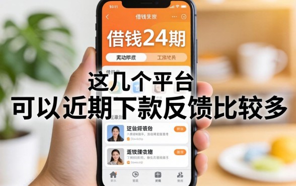 手机借钱可以分24期，这几个平台近期下款反馈比较多