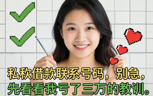找私人借款联系号码？别急，先看完我亏了三万的教训