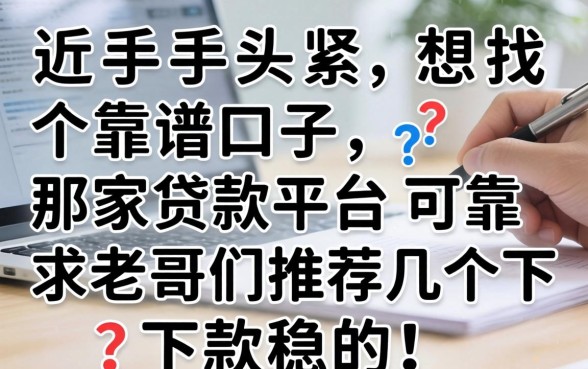 最近手头紧想找个靠谱口子,那家贷款平台可靠?求老哥们推荐几个下款稳的!