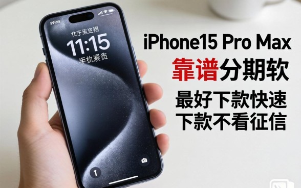 想买个iPhone 15 Pro Max手头紧，求推荐个靠谱的分期软件，最好下款快不看征信的！