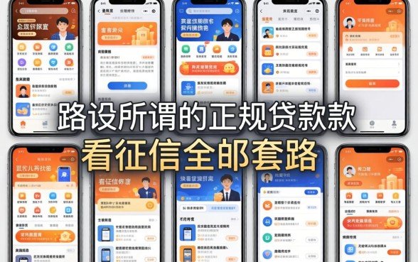 我试了十几个平台,发现所谓的正规贷款软件不看征信全是套路