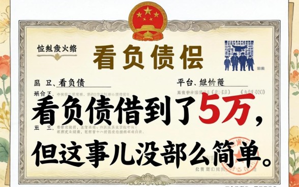 我用营业执照在三个不看负债的平台借到了五万,但这事儿没那么简单