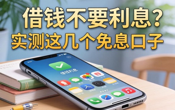 手机上哪个借钱不要利息？实测这几个免息口子分享