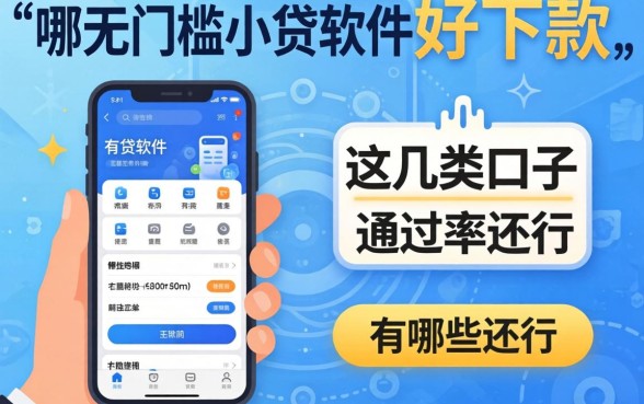 实测无门槛小贷软件有哪些好下款的，这几类口子通过率还行