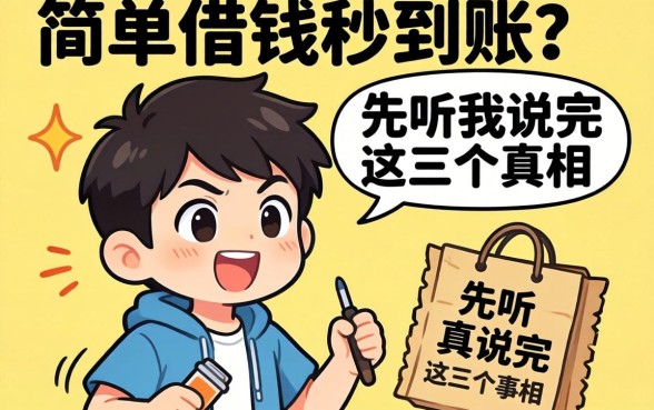 想快速简单借钱秒到账?先听我说完这三个真相