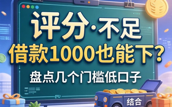 综合评分不足借款1000也能下？盘点几个门槛低的口子