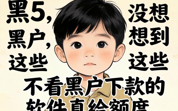 我45岁是个黑户，没想到这些不看黑户下款的软件真给额度