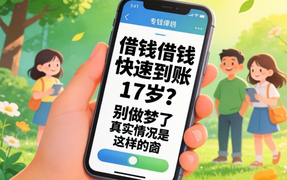 手机借钱快速到账17岁?别做梦了,真实情况是这样的