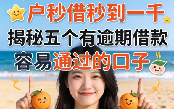黑户秒借秒到一千，揭秘五个有逾期借款容易通过的口子