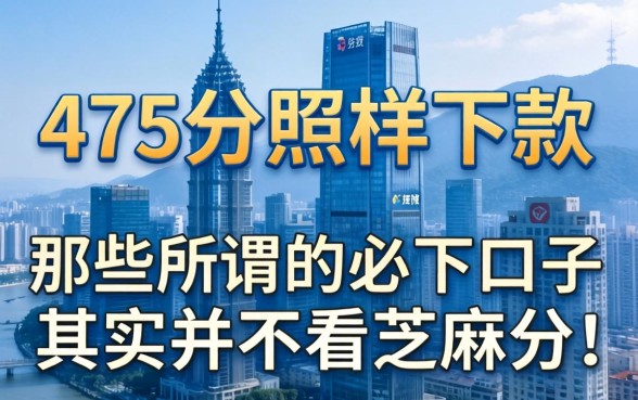 我475分照样下款，那些所谓的必下口子其实并不看芝麻分