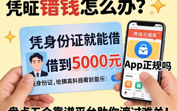 急需用钱怎么办?凭身份证就能借到5000元的app正规吗?盘点五个靠谱平台助你渡过难关