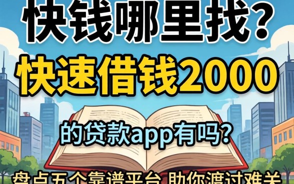 急需用钱哪里找？快速借钱2000的贷款app有吗？盘点五个靠谱平台助你渡过难关