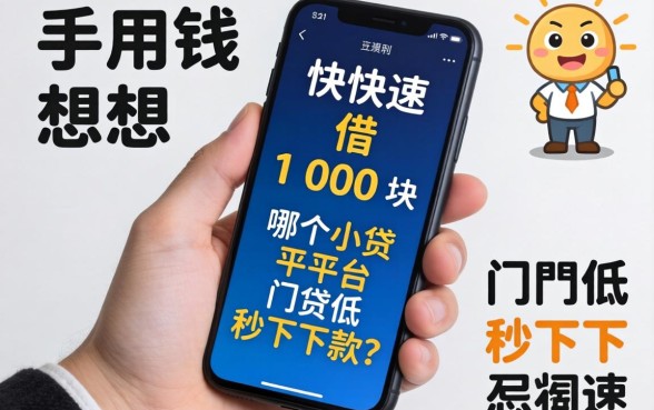 急用钱想手机快速借100块，哪个小贷平台门槛低秒下款？