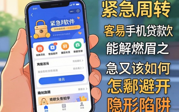 手头紧急需周转?哪些容易手机贷款软件能解燃眉之急,又该如何避开隐形陷阱?