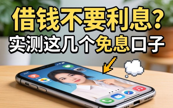 手机上哪个借钱不要利息？实测这几个免息口子分享
