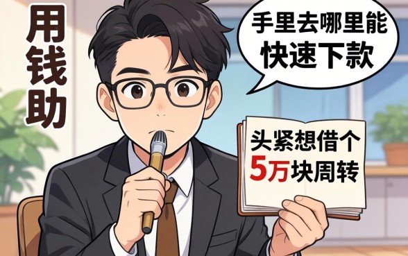 急用钱求助!手里头紧想借个5万块周转,去哪里能快速下款?