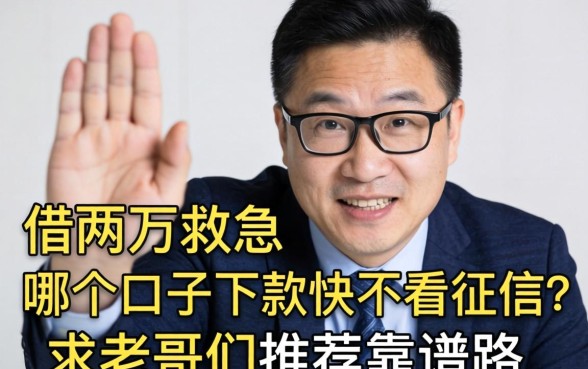 手头紧想借两万救急，哪个口子下款快不看征信？求老哥们推荐靠谱路子！