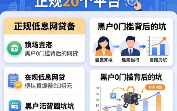 我翻了二十个平台，发现正规低息网贷和黑户0门槛背后的坑