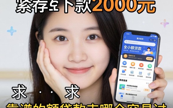 手头紧想下款2000元,求推荐靠谱的小额贷款软件,哪个容易过?