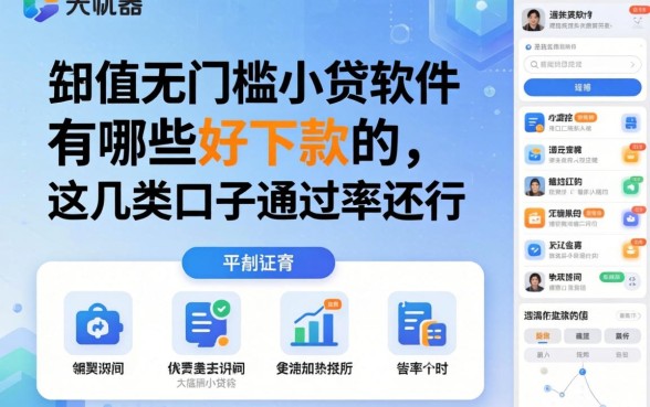 实测无门槛小贷软件有哪些好下款的，这几类口子通过率还行