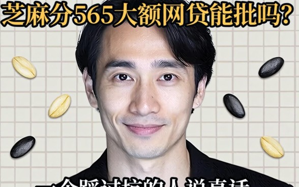 芝麻分565的大额网贷能批吗？一个踩过坑的人说真话