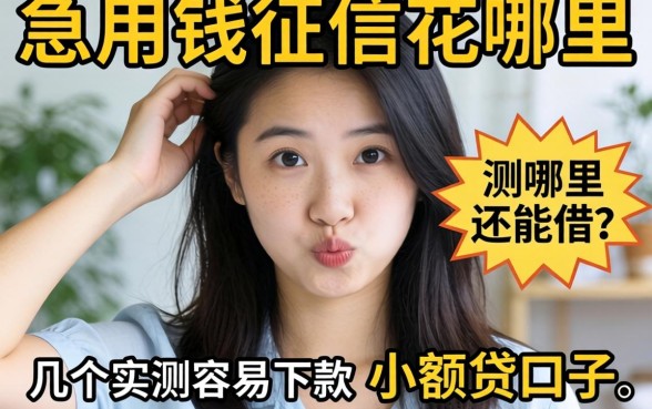 急用钱征信花哪里还能借?分享几个实测容易下款的小额贷口子