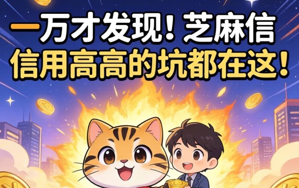 我借了一万才发现，芝麻信用高的坑都在这