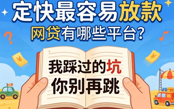 最快最容易放款的网贷有哪些平台？我踩过的坑你别再跳