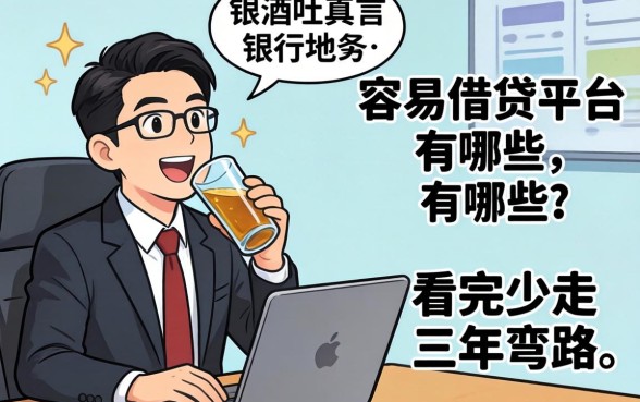 银行经理酒后吐真言:容易借贷的平台有哪些,看完少走三年弯路