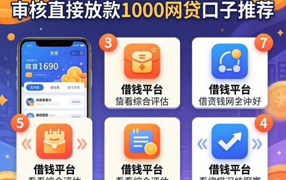 不审核直接放款1000的网贷口子推荐，细致阐述5个借钱平台不看综合评估的app