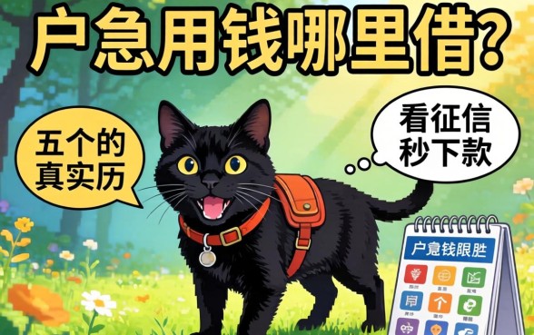 黑户急用钱哪里借？分享五个不看征信秒下款的真实经历