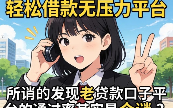 我试了那些所谓的轻松借款无压力平台，发现老贷款口子平台的通过率其实是个谜