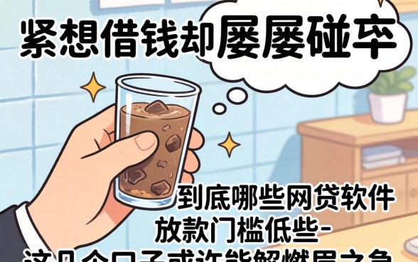 手头紧想借钱却屡屡碰壁？到底哪些网贷软件放款门槛低些？这几个口子或许能解燃眉之急
