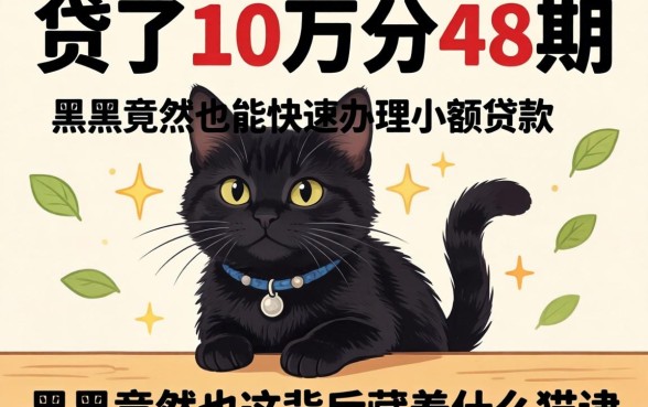 我贷了10万分48期，黑户竟然也能快速办理小额贷款，这背后藏着什么猫腻