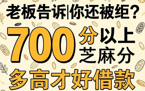 芝麻分700分以上还被拒?老板告诉你芝麻分多高才好借款