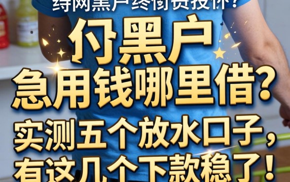网贷黑户急用钱哪里借?实测五个放水口子,有这几个下款稳了!