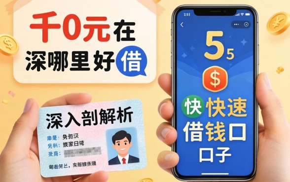 需要一千元在哪里好借，深入剖析5个手机和身份证快速借钱口子