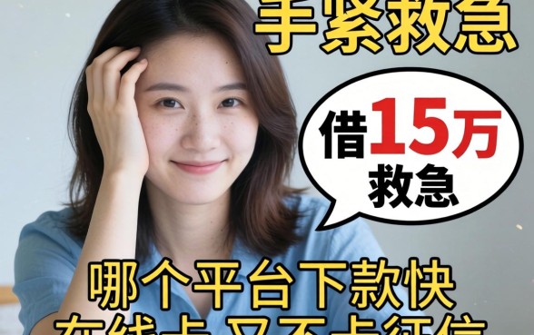 手头紧想借15万救急,哪个平台下款快又不卡征信?在线等挺急的!