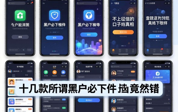 我试了十几款所谓黑户必下软件，发现不上征信的口子真相竟然是这样