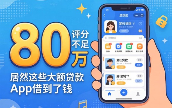 我负债8万评分不足，居然在这些大额贷款app借到了钱
