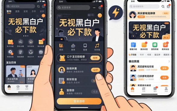 我试了十几个平台,发现那些宣称无视黑白户且必下款的口子其实都有规律可循
