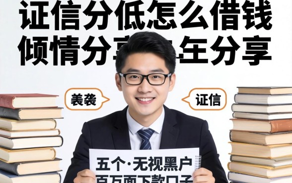 征信分低怎么借钱,倾情分享五个无视黑户百分百下款口子