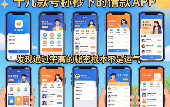 我试了十几款号称秒下的借款app,发现通过率高的秘密根本不是运气