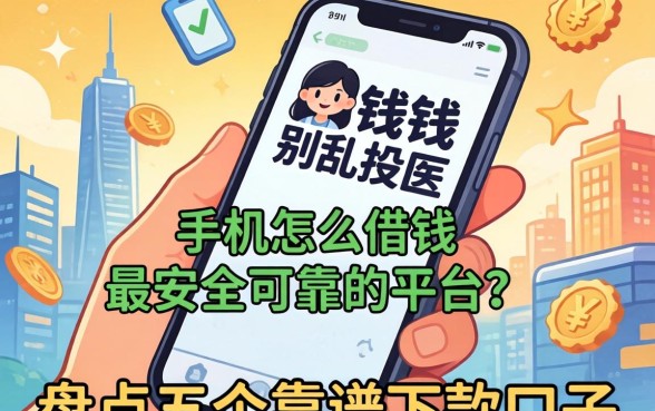 急需用钱别乱投医,手机怎么借钱最安全可靠的平台?盘点五个靠谱下款口子