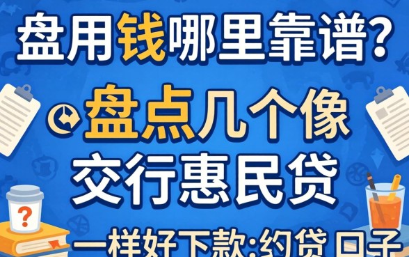 急用钱哪里靠谱？盘点几个像交行惠民贷一样好下款的口子