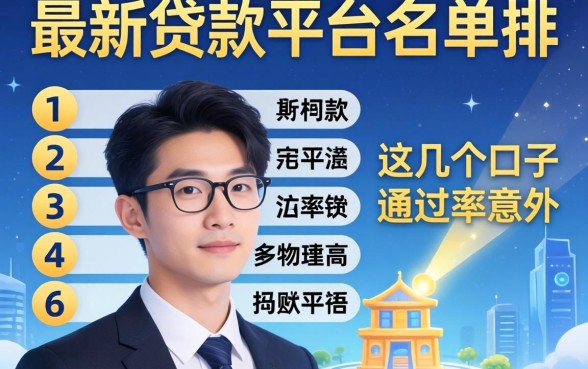 揭秘最新贷款平台名单排名,这几个口子通过率意外的高