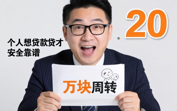 急需两万块周转怎么办?个人想贷款2万怎么贷才安全靠谱?